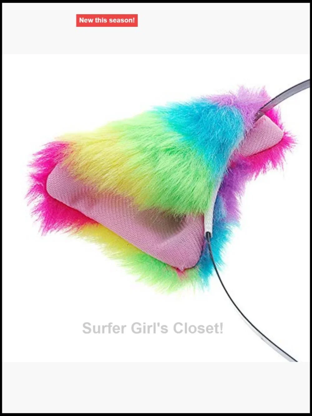 Cat Ear Headband Costume Cosplay Faux Fur Halloween Party Accessory